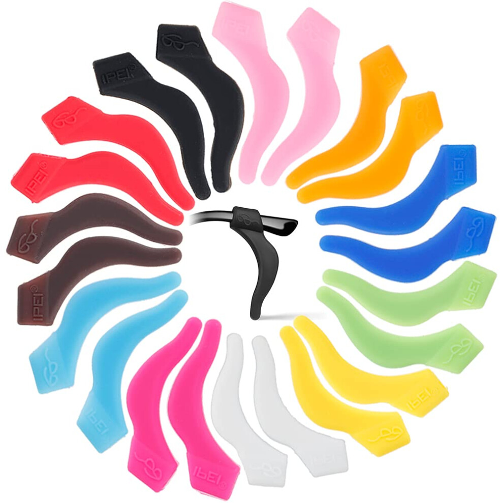 11 Pairs AntiâSlip Silicone Eyeglass Ear Grips and Hooks, Comfortable Durable Temple Tips for Glasses and Sunglasses
