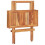 Berkfield 3 Piece Folding Bistro Set Solid Teak Wood 5