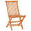 Berkfield 3 Piece Folding Bistro Set Solid Teak Wood 6