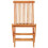 Berkfield 3 Piece Folding Bistro Set Solid Teak Wood 7