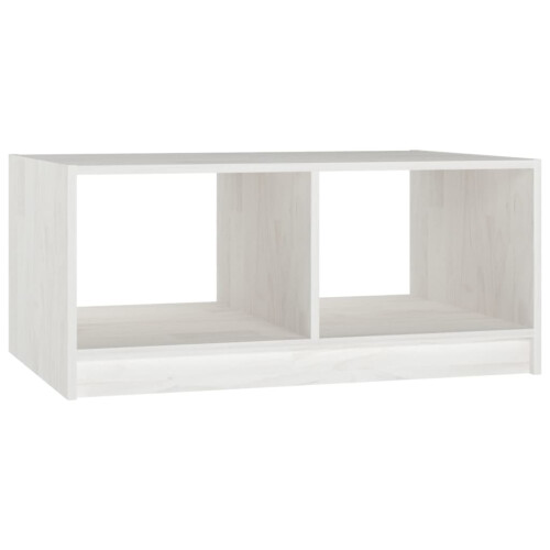 Berkfield Coffee Table White 75x50x33.5 cm Solid Pinewood 1