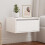 Berkfield Wall-mounted Bedside Cabinet with LED Lights White 4