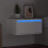 Berkfield Wall-mounted Bedside Cabinet with LED Lights White 5