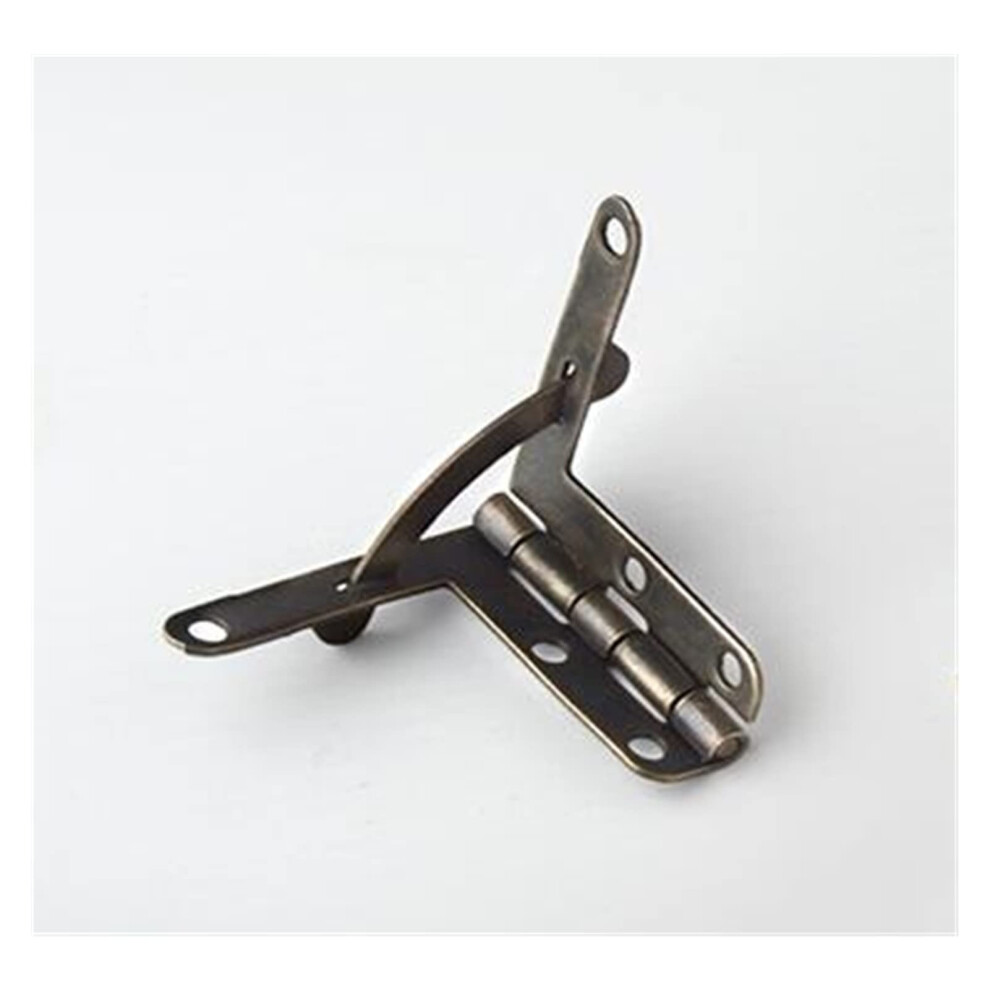 10Pcs Antique Bronze Hinges 90 Support Spring Hinge For Wooden Jewelry Box Furniture Hardware 9351714811330