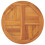 Berkfield Table Top Solid Teak Wood Round 2.5 cm 80 cm 5