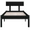 Berkfield Bed Frame without Mattress Black Solid Wood Pine Single 4