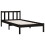 Berkfield Bed Frame without Mattress Black Solid Wood Small Single 3