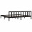 810106 Berkfield Bed Frame without Mattress Black Solid Wood 200x200 cm 5