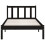 Berkfield Bed Frame without Mattress Black Solid Wood Small Single 4