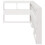 Berkfield Bookcase Headboard L-Shaped White 80 cm Solid Wood Pine 4