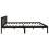 810106 Berkfield Bed Frame without Mattress Black Solid Wood 200x200 cm 6
