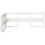 Berkfield Bookcase Headboard L-Shaped White 80 cm Solid Wood Pine 5