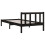 Berkfield Bed Frame without Mattress Black Solid Wood Small Single 5