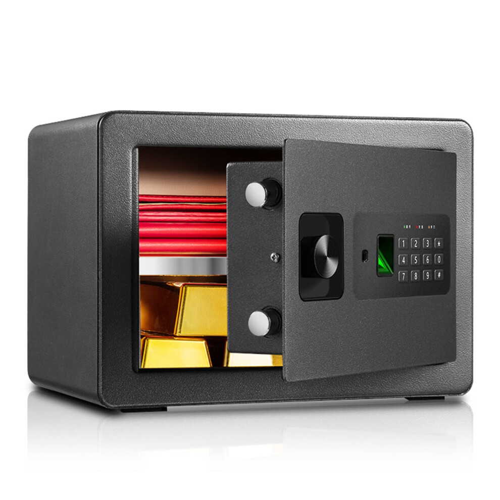 Fingerprint Safe Box With Programmable Digital Keypad, Steel AntiâPry Design For Home And Office 9351714811422