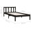 Berkfield Bed Frame without Mattress Black Solid Wood Small Single 9