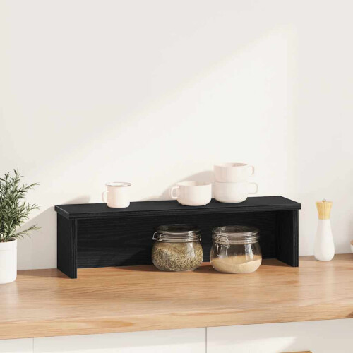 Berkfield Kitchen Rack Stackable Black 50x15x16 cm Engineered Wood 1