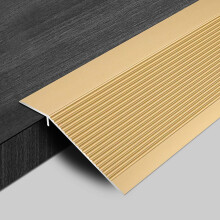 Aluminum Alloy Floor Transition Strip Gold, Smooth Carpet to Tile Door Threshold Reducer, Self Adhesive Edge Trim