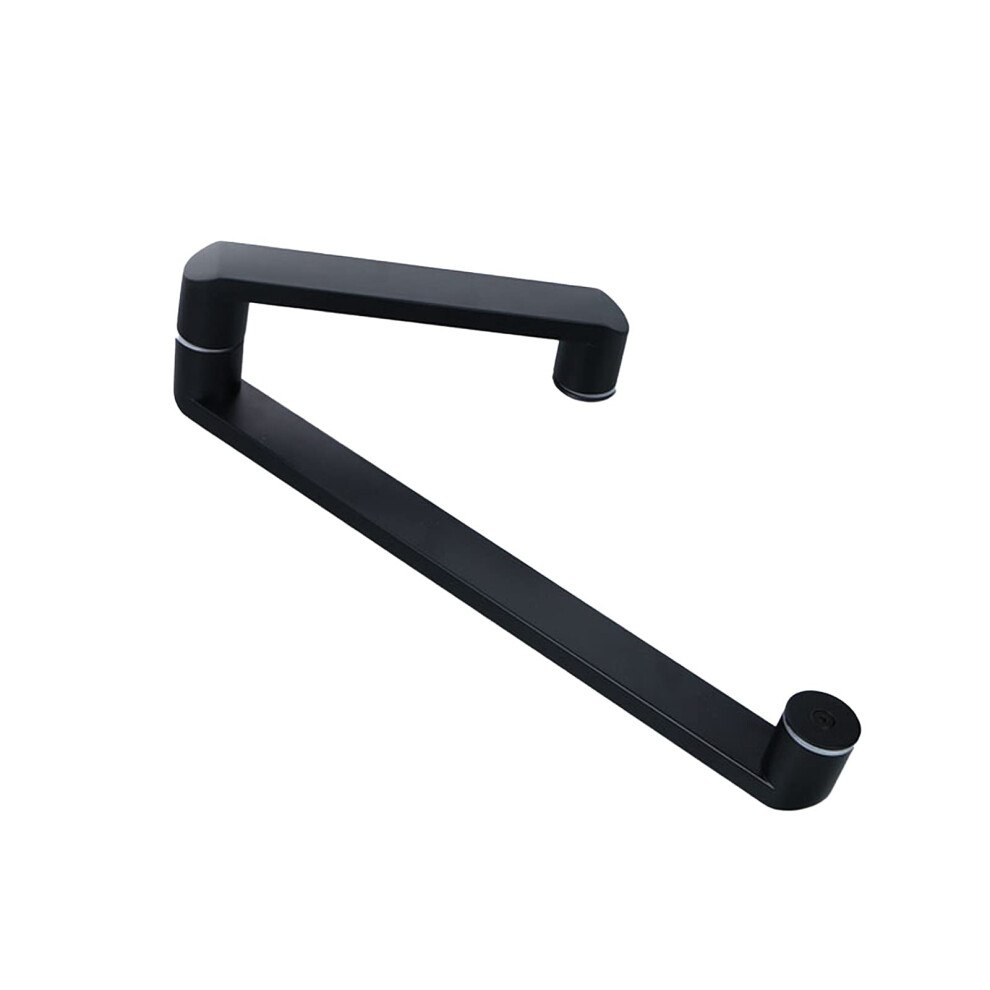 Black Stainless Steel Glass Door Handle Set, Matte Black RustâResistant Push Pull For Bathroom Shower Doors 9045646603865
