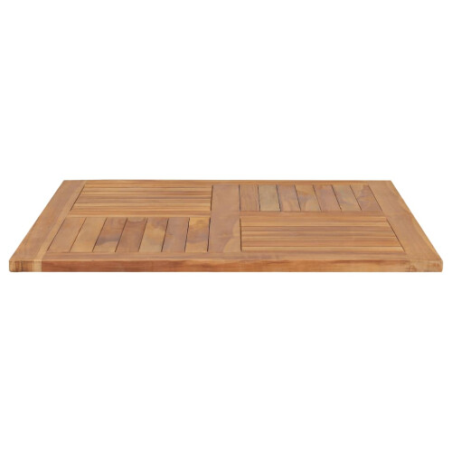 Berkfield Table Top Solid Teak Wood Square 90x90x2.5 cm 2