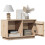 Berkfield TV Cabinet 74x35x44 cm Solid Wood Pine 3