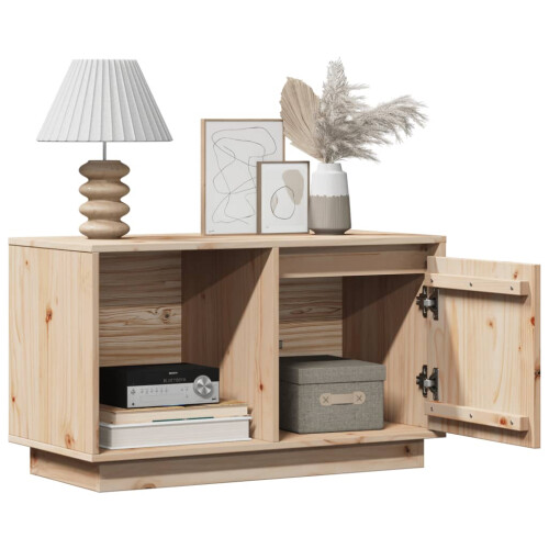 Berkfield TV Cabinet 74x35x44 cm Solid Wood Pine 2