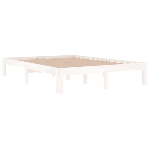 Berkfield Bed Frame without Mattress White 135x190cm Double 2