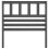 Berkfield Bed Headboard Grey 81x4x100 cm Solid Wood Pine 4