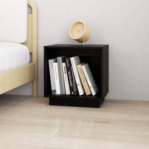 Berkfield Bedside Cabinets 2 pcs Black 40x30x40 cm Solid Wood Pine 2