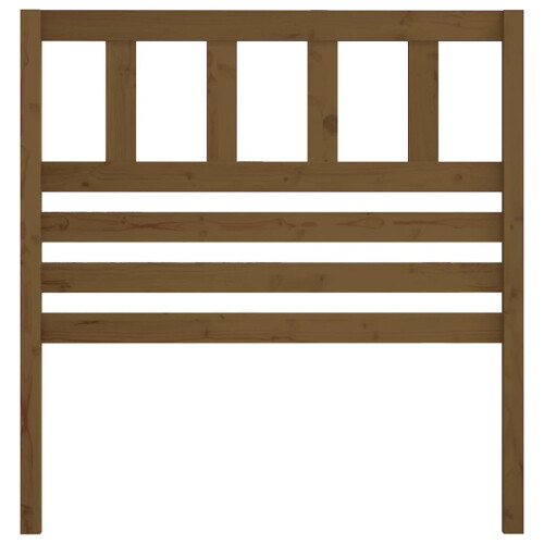 Berkfield Bed Headboard Honey Brown 106x4x100 cm Solid Wood Pine 2