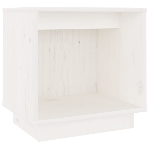 Berkfield Bedside Cabinet White 40x30x40 cm Solid Wood Pine 1