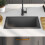 Berkfield Handmade Kitchen Sink Black Stainless Steel 3