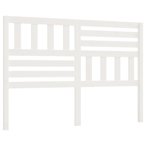 Berkfield Bed Headboard White 126x4x100 cm Solid Wood Pine 1
