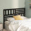 Berkfield Bed Headboard Black 126x4x100 cm Solid Wood Pine 3