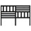 Berkfield Bed Headboard Black 126x4x100 cm Solid Wood Pine 4