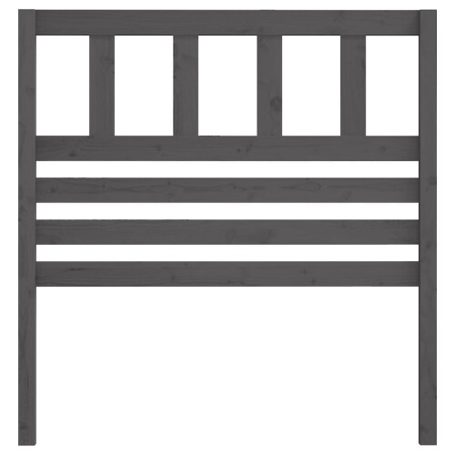 Berkfield Bed Headboard Grey 96x4x100 cm Solid Wood Pine 2