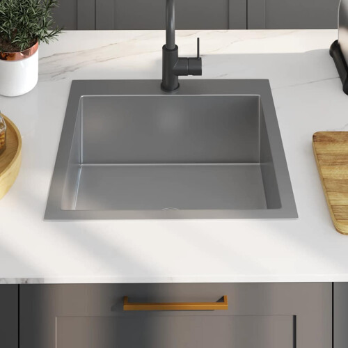 Berkfield Handmade Kitchen Sink Stainless Steel 2