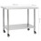 Berkfield Kitchen Work Table with Wheels 100x45x85 cm Stainless Steel 8