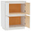 Berkfield Sideboard White 60x34x75 cm Solid Wood Pine 6