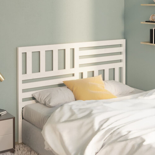 Berkfield Bed Headboard White 166x4x100 cm Solid Wood Pine 2