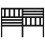 Berkfield Bed Headboard Black 146x4x100 cm Solid Wood Pine 4
