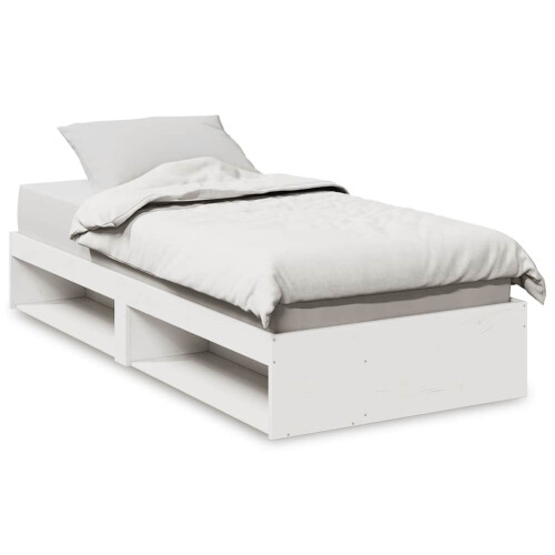 Berkfield Day Bed without Mattress White 75x190 cm Solid Wood Pine 1