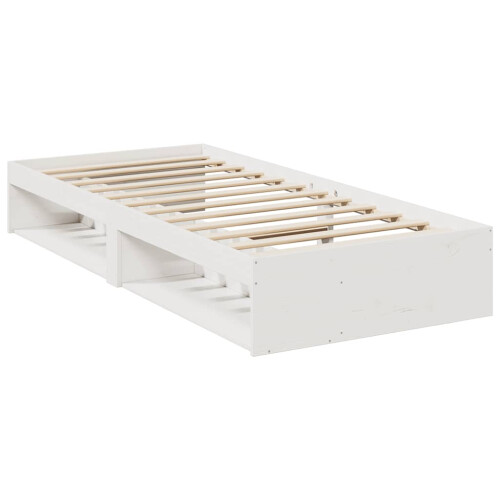 Berkfield Day Bed without Mattress White 75x190 cm Solid Wood Pine 2