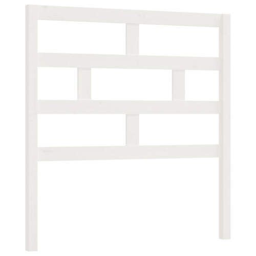 Berkfield Bed Headboard White 81x4x100 cm Solid Wood Pine 1
