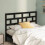 Berkfield Bed Headboard Black 126x4x100 cm Solid Wood Pine 3