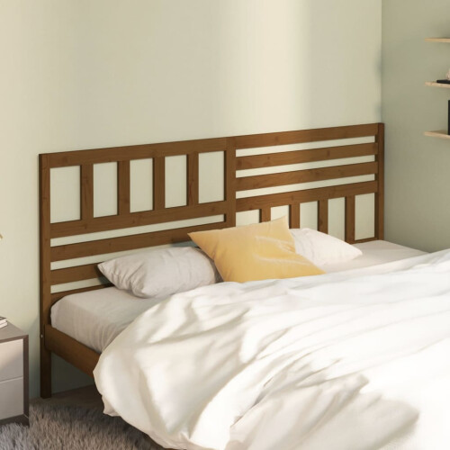Berkfield Bed Headboard Honey Brown 186x4x100 cm Solid Wood Pine 2