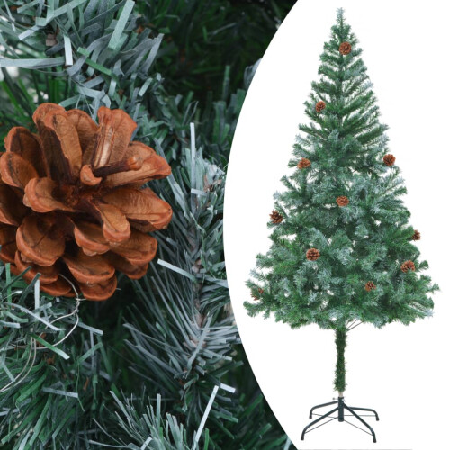 Berkfield Artificial Christmas Tree with Pinecones 180 cm 1