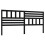 Berkfield Bed Headboard Black 206x4x100 cm Solid Wood Pine 2