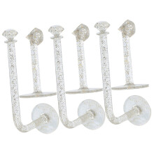 6Pcs Wall Hair Accessories Organizer with Adhesive Headband Holder, No Drill Space Saving Rack for Bathroom and Bedroom