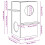 Berkfield Cat House White 43x43x60 cm Solid Wood Pine 7