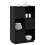 Berkfield Highboard Black 74x35x117 cm Solid Wood Pine 4